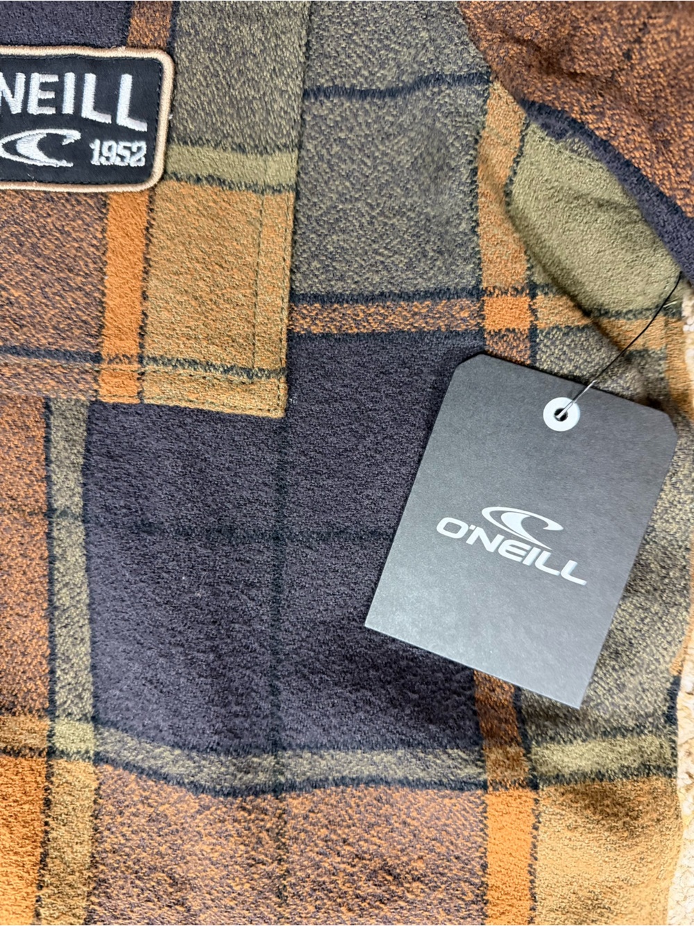 O'Neill Men's Redmond High Pile Lined Plaid Shirt Jacket NWT - Picture 11 of 13